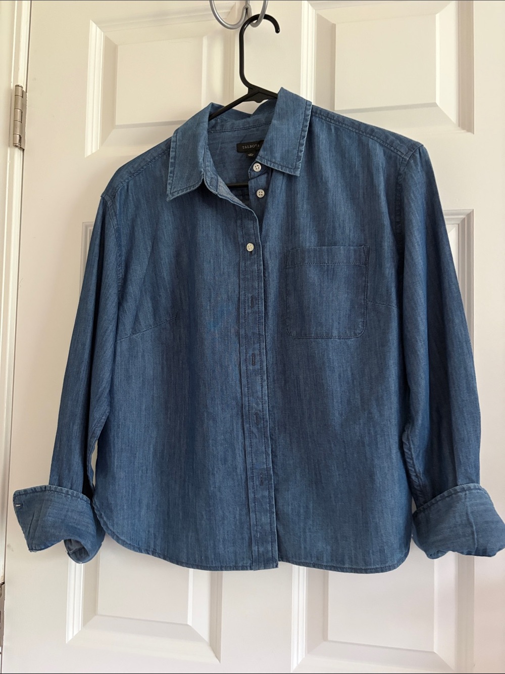 Talbots Denim-Style Blue Button-Front Shirt